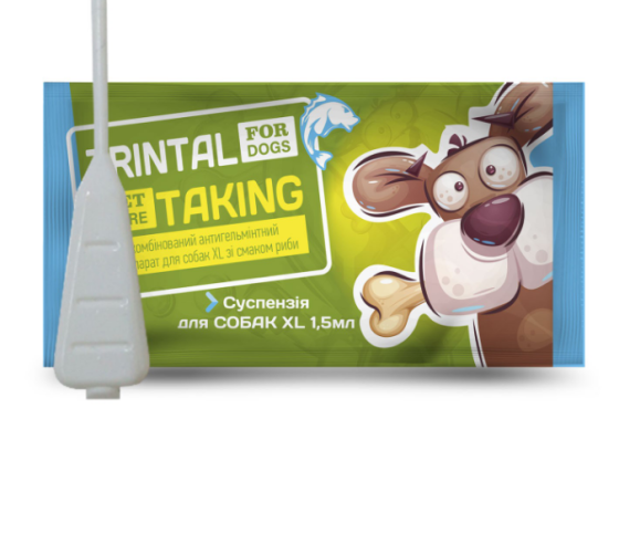 "TRINTAL" - комбінований антигельмінтний препарат для собак, суспензія 1.5мл (Круг) Вінниця