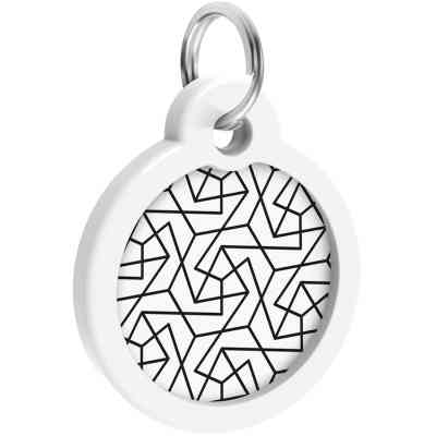 Адресник для тварин WAUDOG Smart ID з QR паспортом "Геометрія", коло 30 мм (230-0202) Вінниця