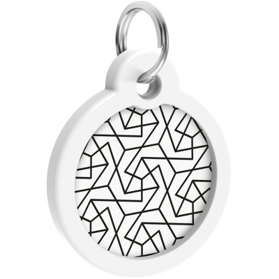 Адресник для тварин WAUDOG Smart ID з QR паспортом "Геометрія", коло 30 мм (230-0202) Вінниця - фото 4