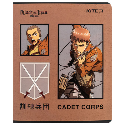 Зошит Kite Attack on Titan, 24 аркуші, лінія (AT24-239) Вінниця - фото 2