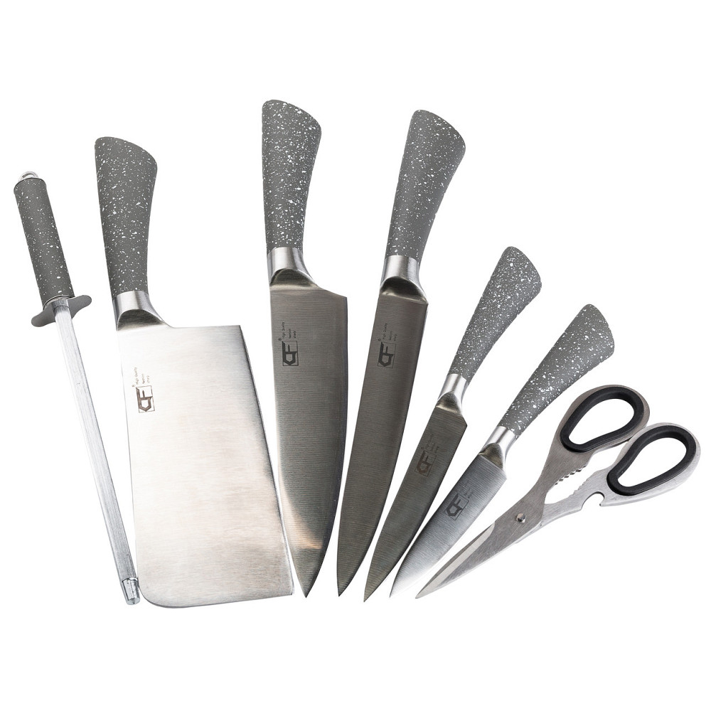 TS Kitchen Набір кухонних ножів з ножицями і мусатом для кухні 5 штук 33.5/30/31/24.5/21.5 см с Киев - изображение 4
