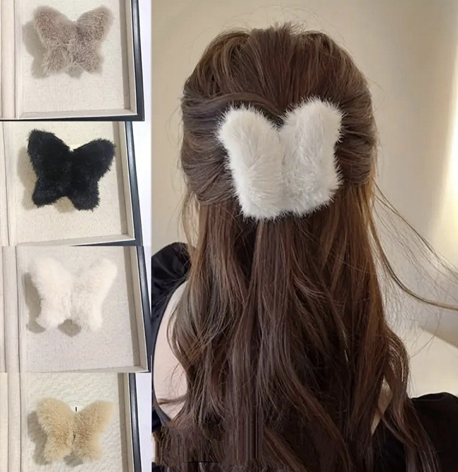 Шпилька крабік із хутра 