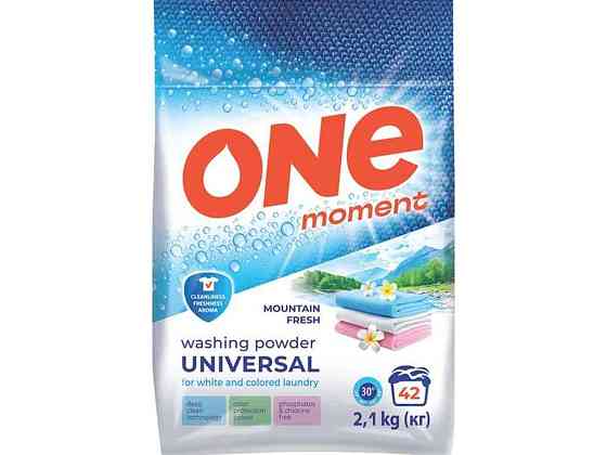 Стиральный порошок 2.1кг руч/автом Universal Горная свежесть ТМ ONE MOMENT Киев