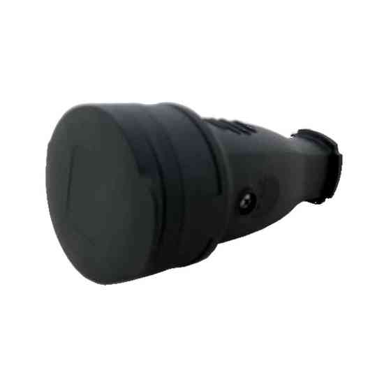 Гнездо с заземлением с крышкой каучук, черный Днепр