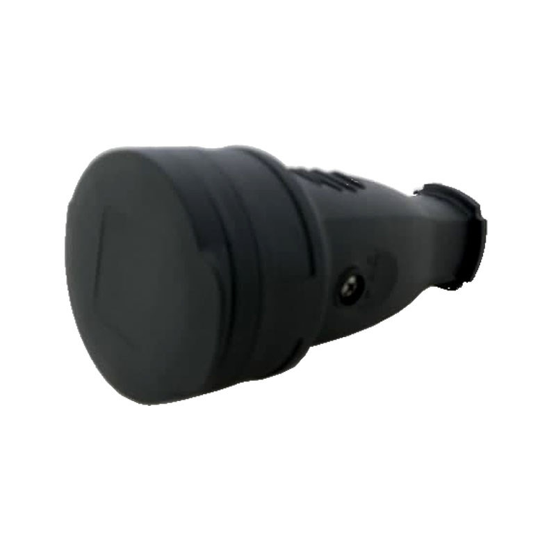 Гнездо с заземлением с крышкой каучук, черный Днепр - изображение 3