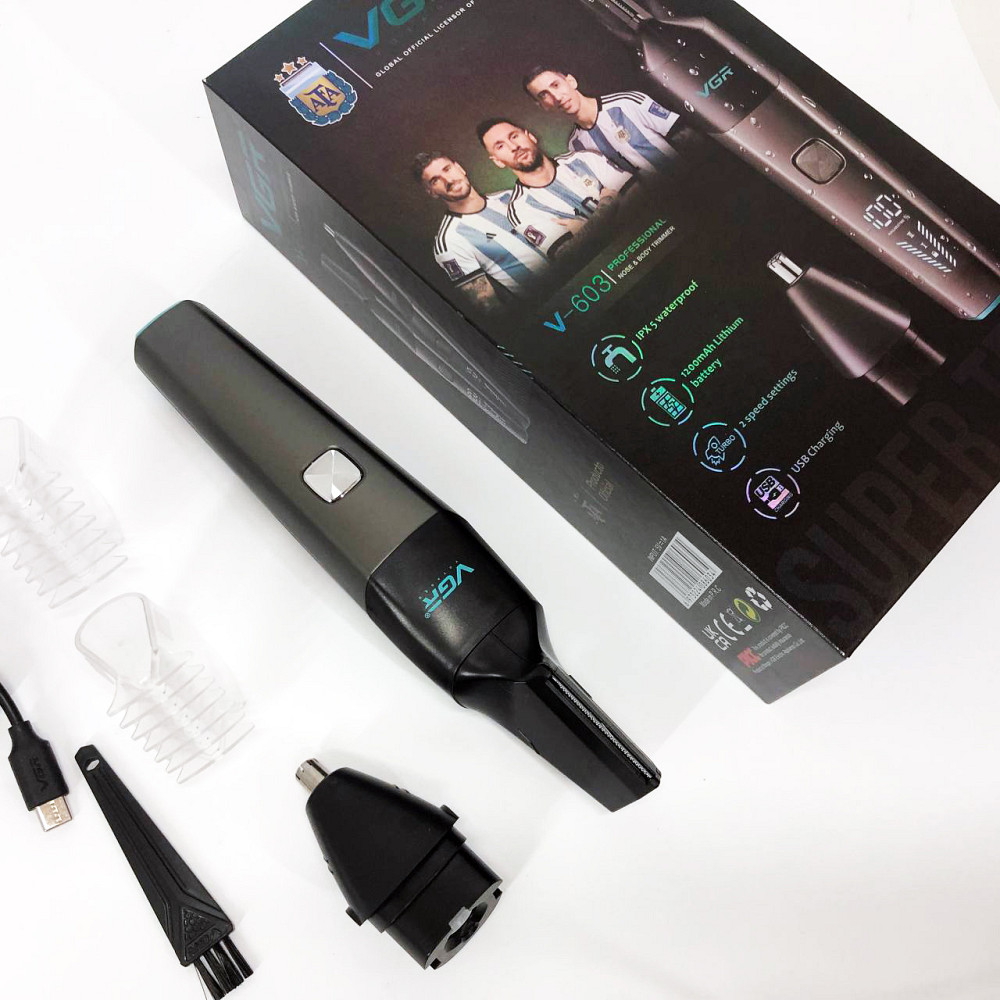 Триммер для стрижки бровей и носа VGR, Тример для стрижки волос в носе Триммер бритья носа и ушей KT-59 Львов - изображение 7