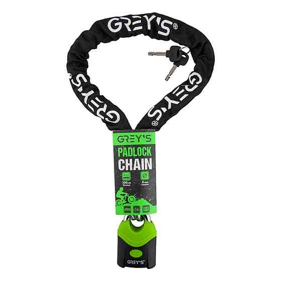 Велозамок Grey's ланцюговий з навісним замком 8*1000мм Київ