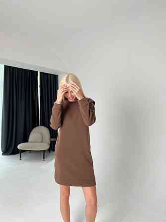 Тепла жіноча сукня спортивна "Cassie" оптом | Норма і батал | Розпродаж моделі Шоколадний, 46-48 Київ