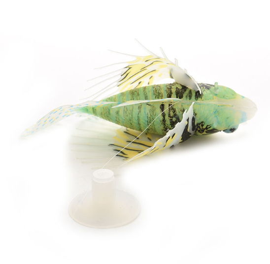 Рибка Крилатка велика рожевого кольору, силіконова та люмінісцентна (в темноті світяться), декор в акваріум), розмір 12*8 см Київ - фото 4