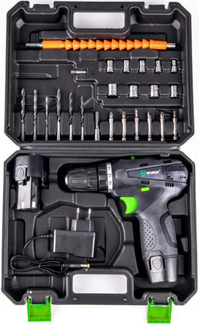 Акумуляторний шуруповерт Wuber 18В +2 батареї (Польща) Київ - фото 10