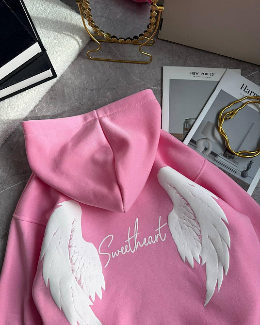 Женская теплая стильная оверсайз худая трехнитка на флисе Одесса - изображение 2