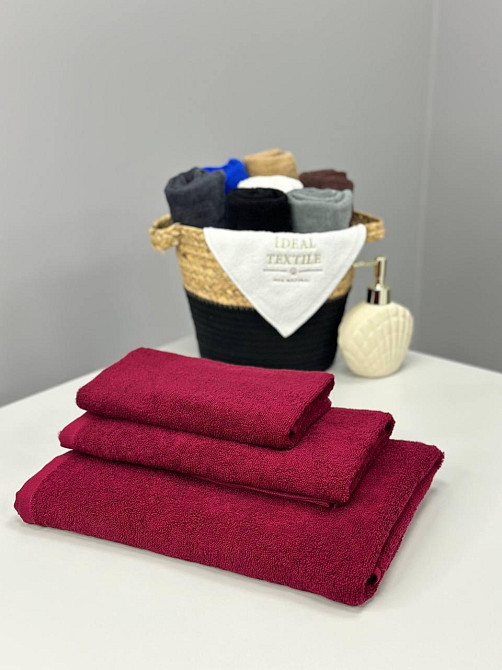Комплект рушників Ideal Textile однотонних Ideal Textile 40х70+50х90+70х140 см 400 г/м2 (56860941) Б Чернівці - фото 2