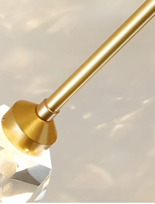 Світлодіодна люстра Сапфір 8810-А (Золотиста) на 8+1 плафонів Київ - фото 2