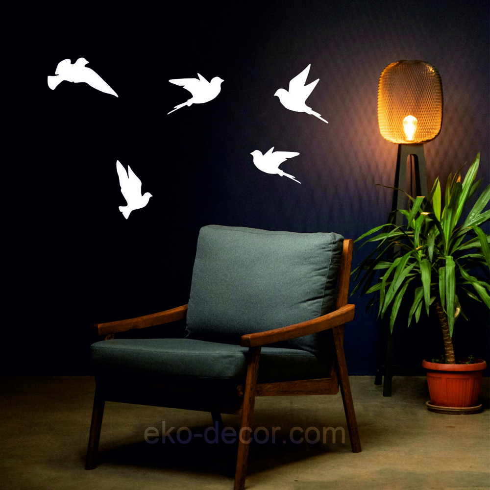 Декоративне настінне Панно «Пташка» Декор на стіну(ціна за 1шт) 20*14 см, Білий Київ - фото 5