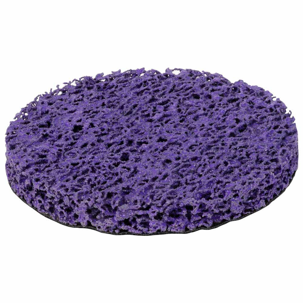 Круг зачистной из нетканого абразива (коралл) Ø125мм на липучке фиолетовый жесткий SIGMA (9176161) Киев - изображение 3