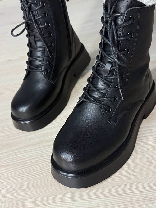 Ботинки женские Hengji 99 кожаные утепленные на меху черные, 40, 25 см Киев - изображение 3