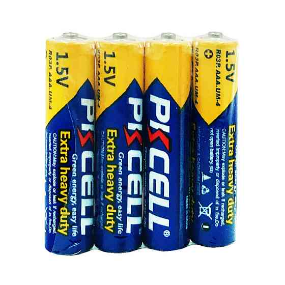 Батарейка PKCELL Extra Heavy Duty AAA R03P 1.5V, 4шт./плівка Київ