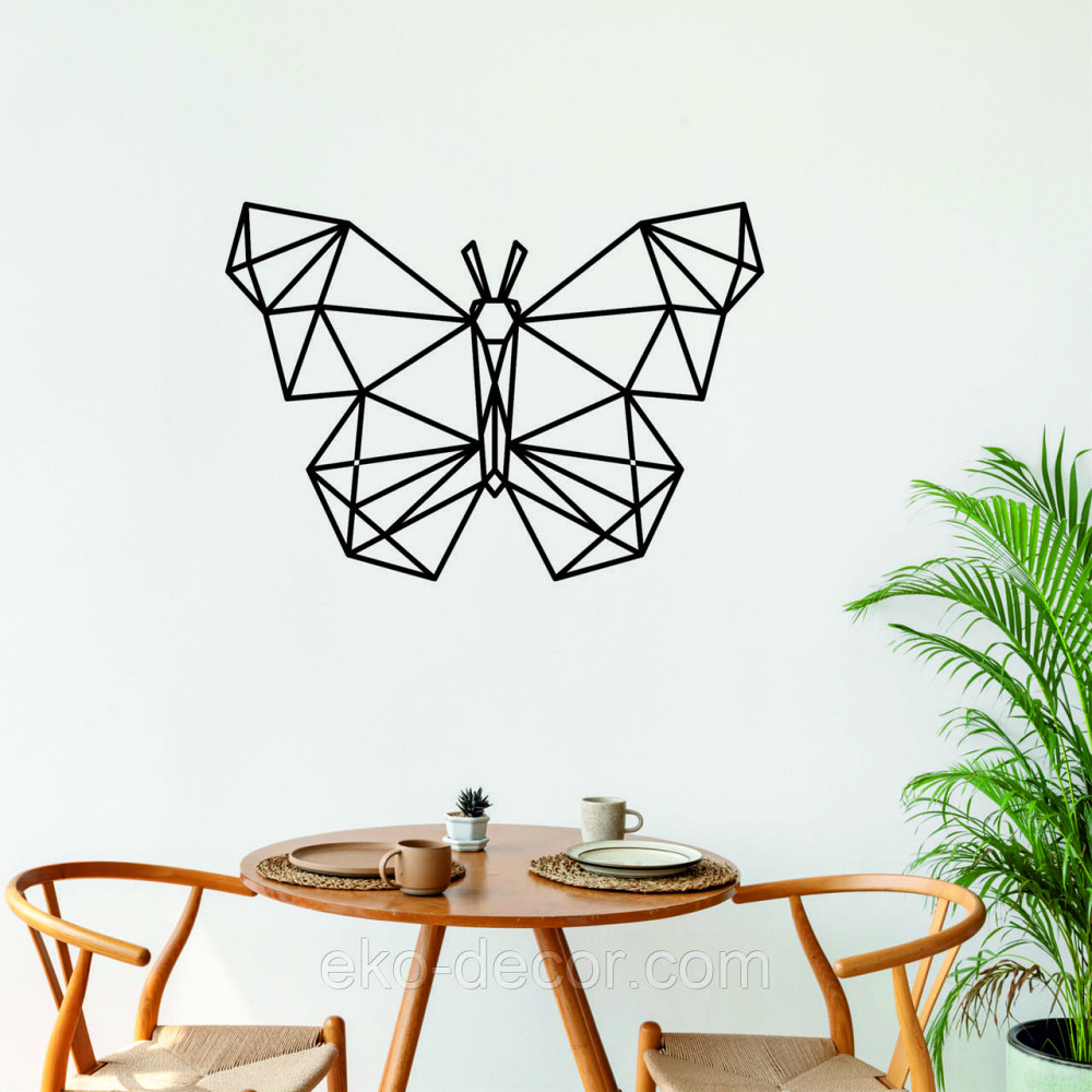 Декоративное настенное Панно «Бабочка», Декор на стену 110*77 см, Черный Киев - изображение 6