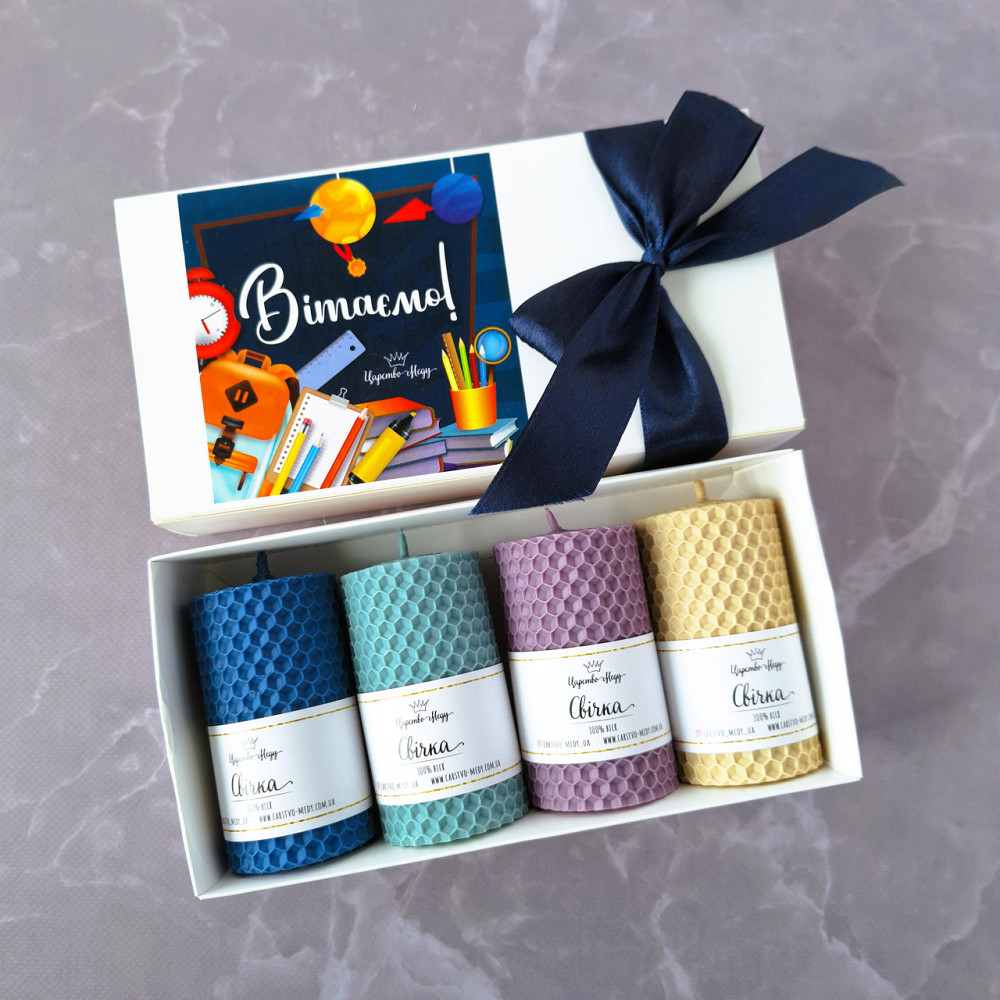 Подарок учителю, набор свечей ручной работы в подарочной коробочке. Одесса - изображение 1