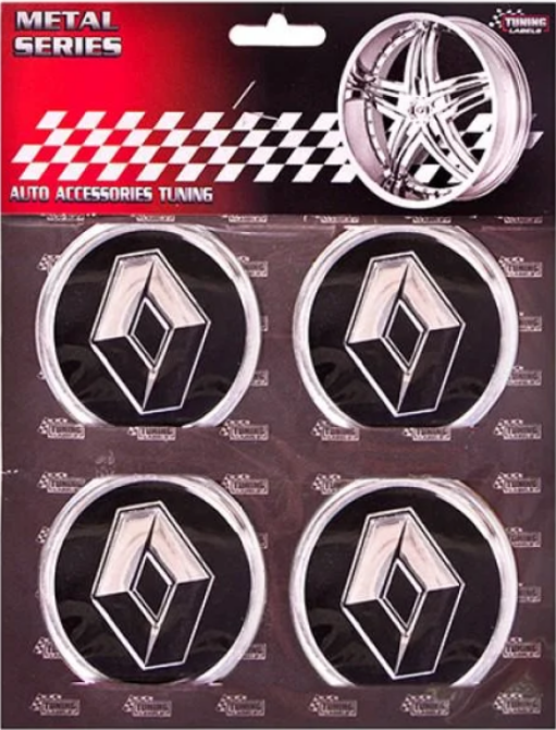 Наклейки на диски/ковпаки Renault 60мм 4шт чорний Винница - изображение 1