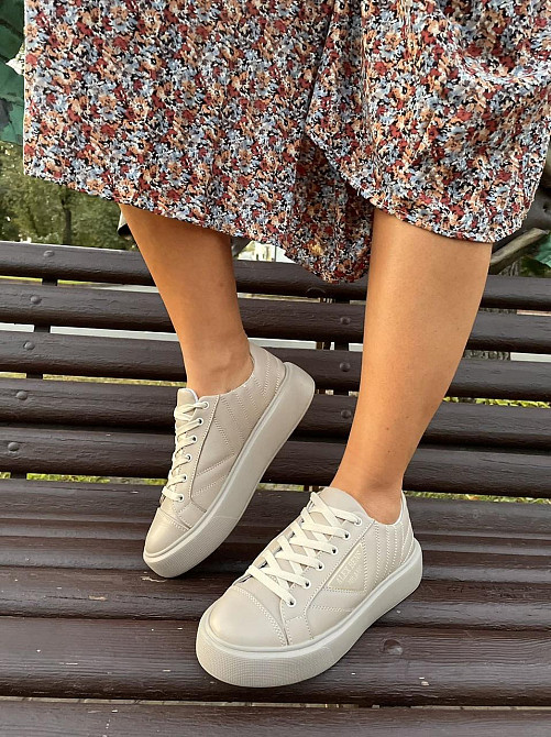 ALEX BENZ Кросівки жіночі ALEX BENZ 1016 капучіно (весна-осінь, шкіра натуральна) (4775) 36 Коломия - фото 1