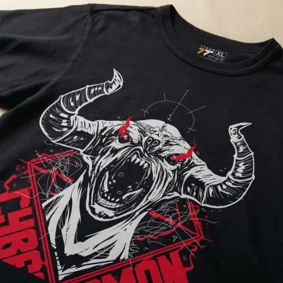 Футболка чоловіча з  принтом Doom Cyber Demon Розмір 48 Дніпро