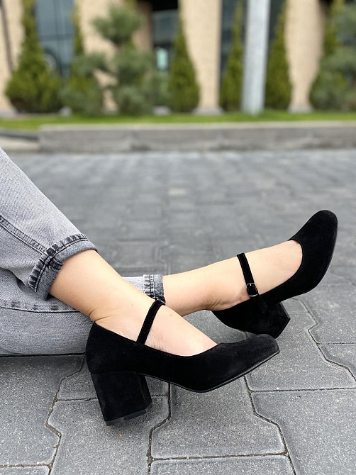 Nivelle Туфлі жіночі NIVELLE чорні натуральна замша каблук 6 см 36р.37р.38р. (1766/6030-6049) Коломия - фото 10
