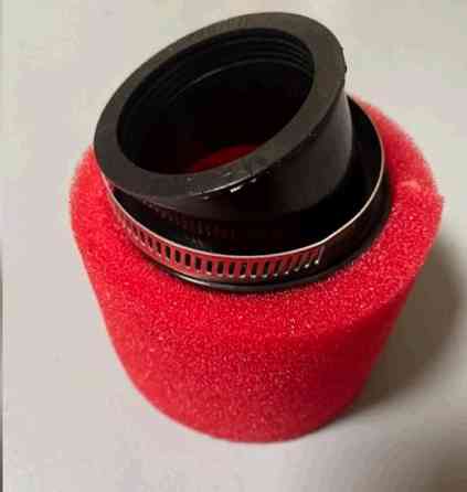 Фільтр повітряний (нульовик, поролон) Ø35mm, 45* (червоний) Мукачево