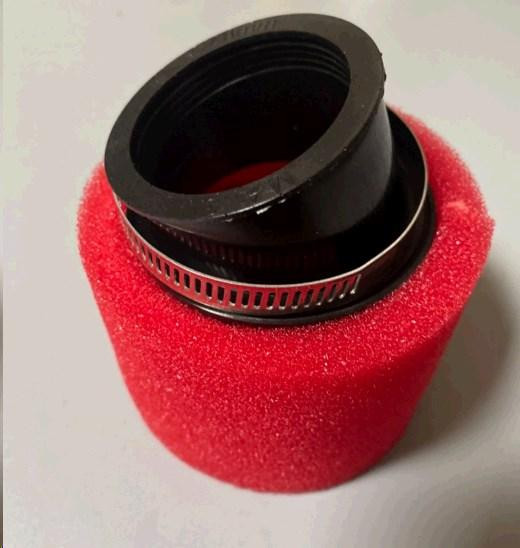 Фільтр повітряний (нульовик, поролон) Ø35mm, 45* (червоний) Мукачево - фото 1