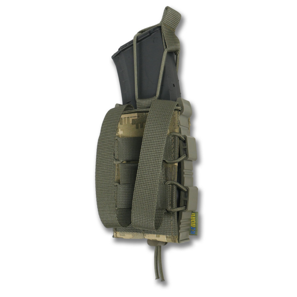 Відкритий підсумок на 1 магазин Kiborg M-1 велкро піксель. Жорсткий підсумок з велкро на один магазин Київ - фото 4