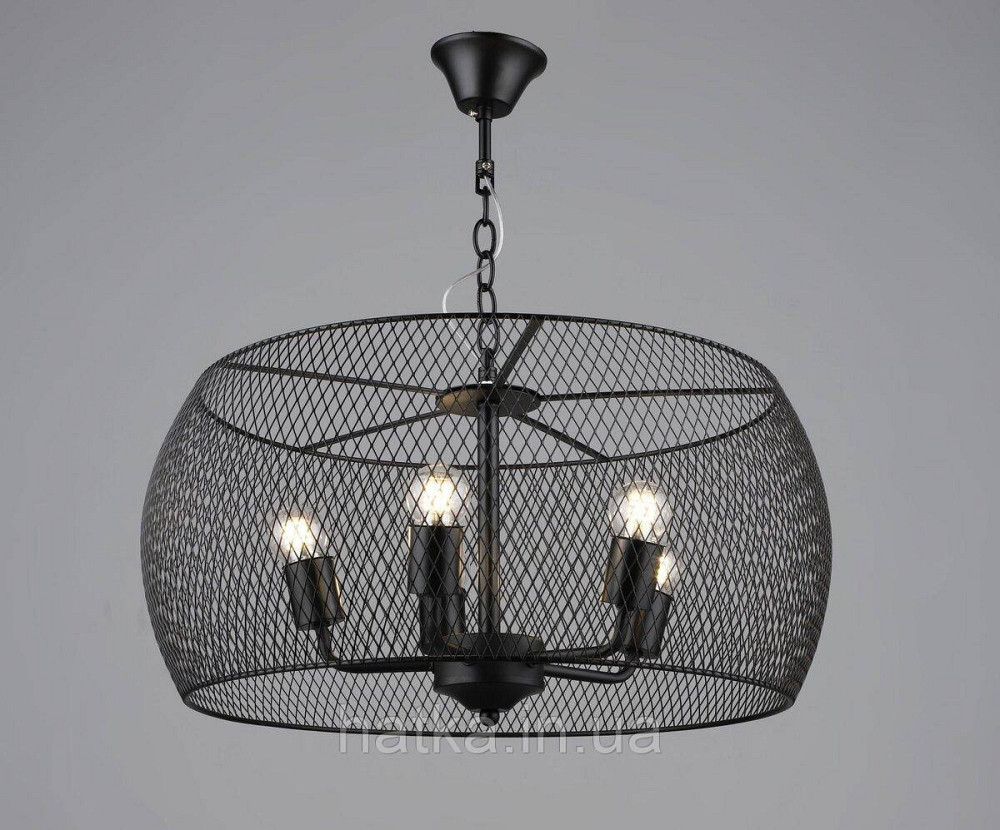 Люстра підвісна в стилі лофт металева Sirius B S2460/5 BK чорна Київ - фото 1