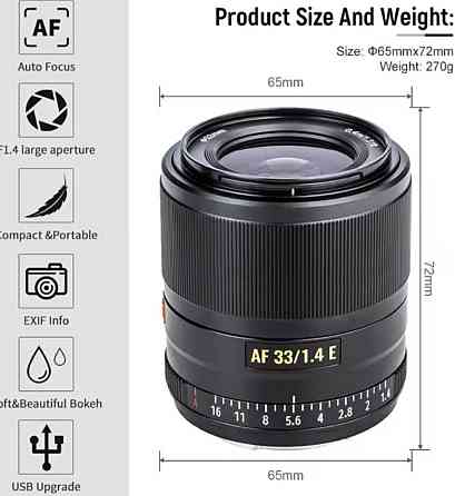 Viltrox 33mm f/1.4 для Sony — светосильный объектив Киев