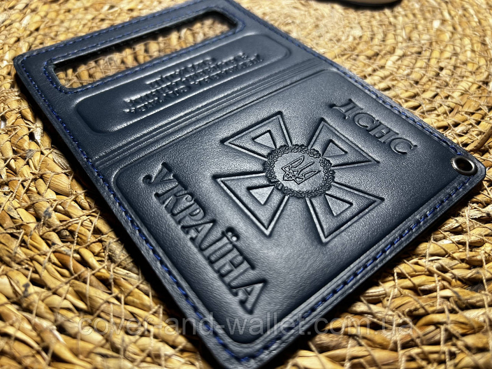 Обкладинка для нового посвідчення ДСНС із кишенею для жетону Puos Київ - фото 4