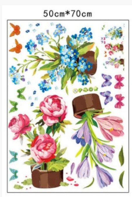 Інтер'єрна наклейка Кімнатні квіти Київ - фото 3