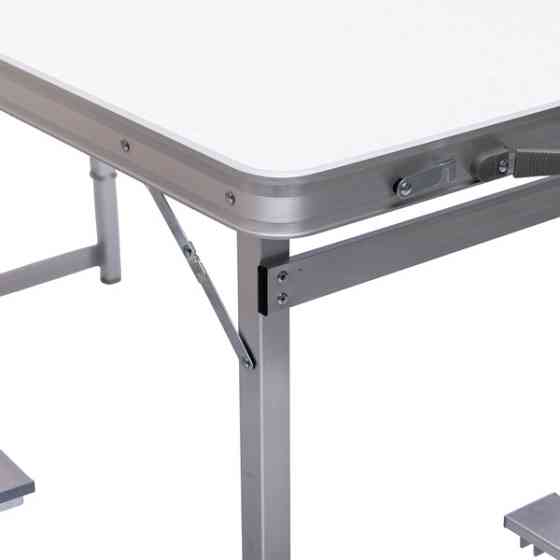 Кемпінговий набір: розкладний стіл і 4 стільці, білий Київ