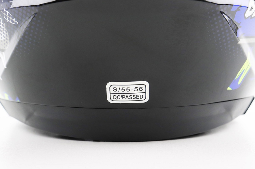 Шолом відкритий+відкидні окуляри BLD-708 S (55-56см), ЧОРНО-СИНІЙ "Bulldog" Киев - изображение 8