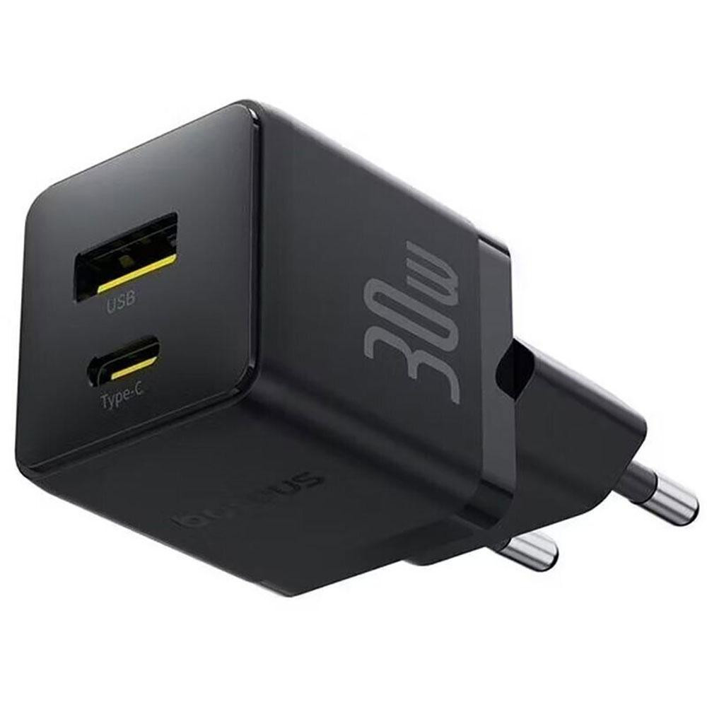 Мережевий зарядний пристрій Baseus Palm Fast Charger C+U 30W EU Cluster Black Одеса - фото 5
