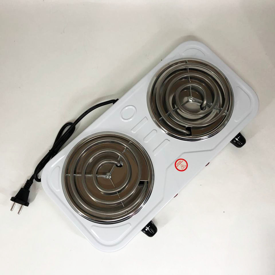 Двойная электроплита с двумя конфорками Suntera DP-1915 2000 Вт, Компактная настольная плита UK-20 Львов - изображение 1