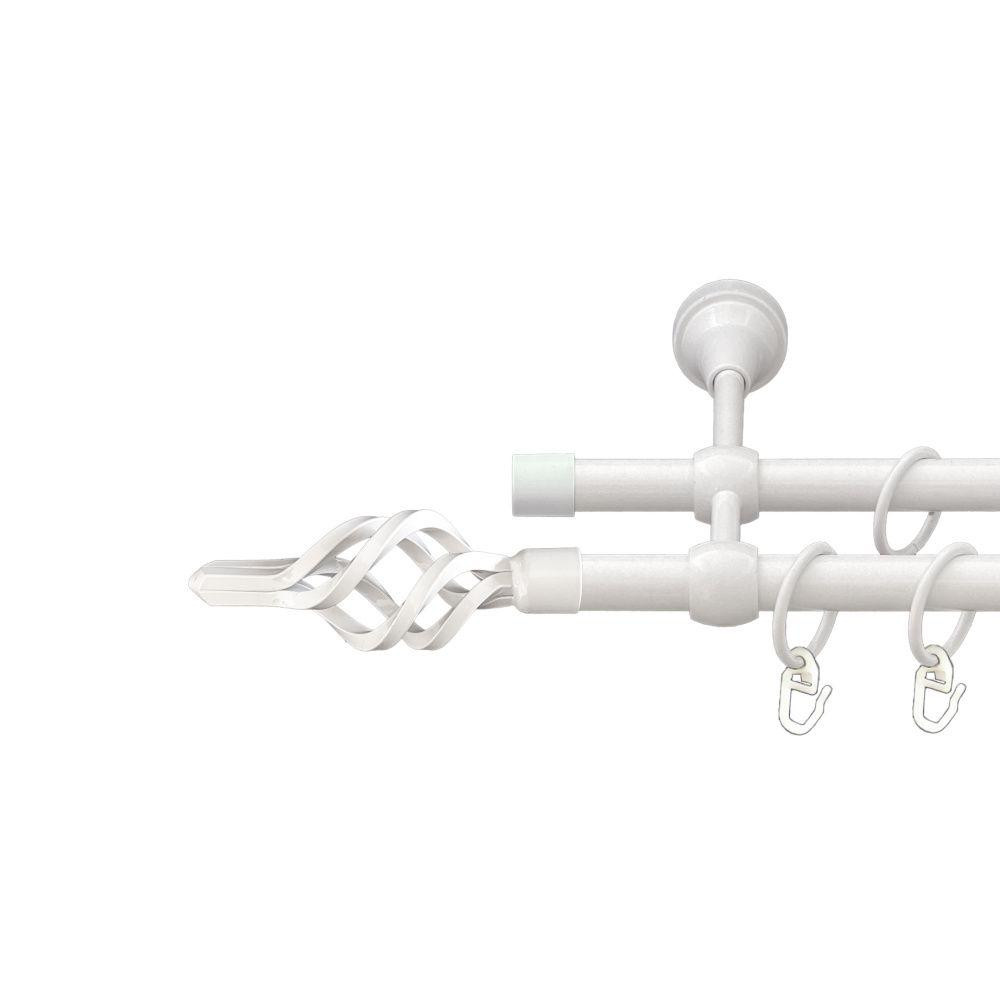 Карниз Orvit Ажур Мала металевий дворядний литий гладка труба кільце металеве Арктіс 16\16 мм 300 см Львов - изображение 1