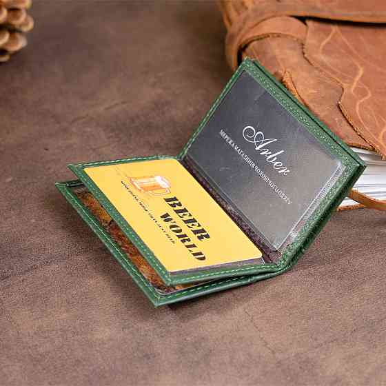Візитниця-книжка Зелена (ST Leather) Київ