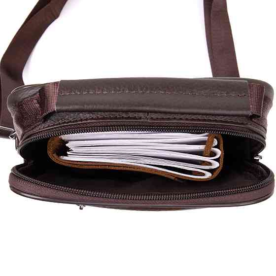 Мессенджер чоловічий вертикальний Vintage 20436 Коричневий Київ