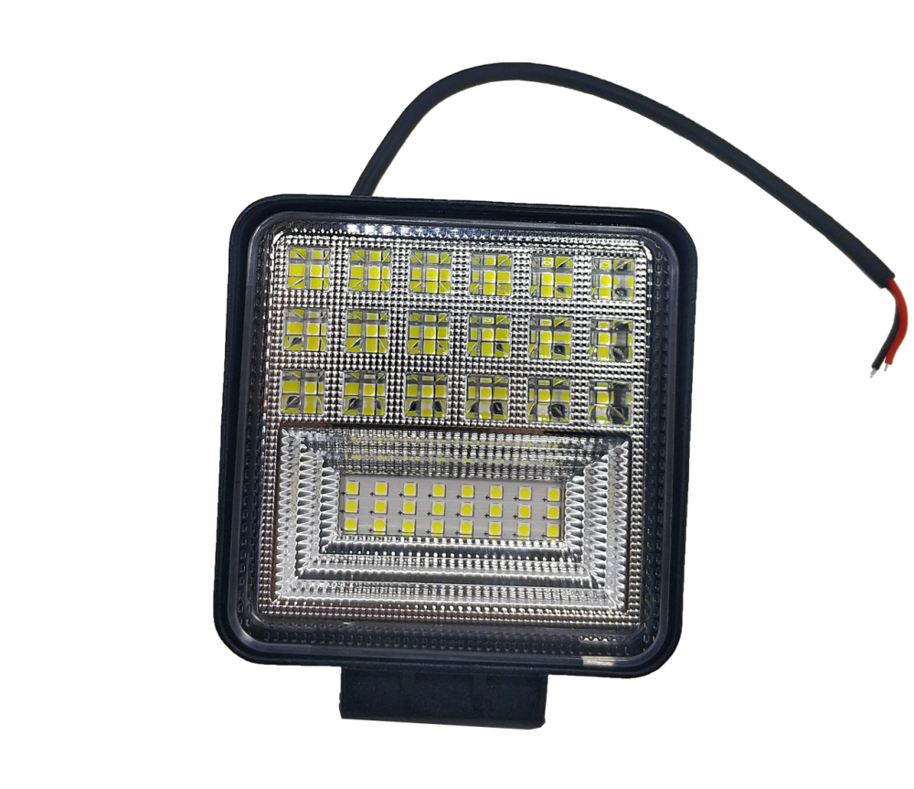 Фара LED квадратная 126 W, 42 лампы, широкий луч 10/30V 6000K толщина: 40 мм Мукачево - изображение 1