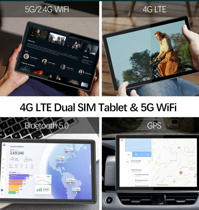 Планшет: Vasoun TAB 12 4G LTE 8 Ядер 10.1