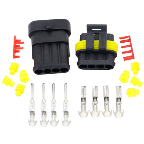 Разъем автомобильный электрический герметичный DJ7041-1.5 комплект 4pin Винница - изображение 1