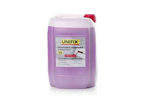 Ґрунтовка акрилова концентрат 1:4 глибокого проникнення 10 кг (з індикатором) UNIFIX Рівне