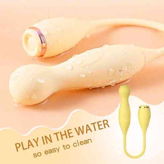 Двосторонній гнучкий багатофункціональний вібратор LILO 3в1 - Жовтий - Вібратори Вінниця