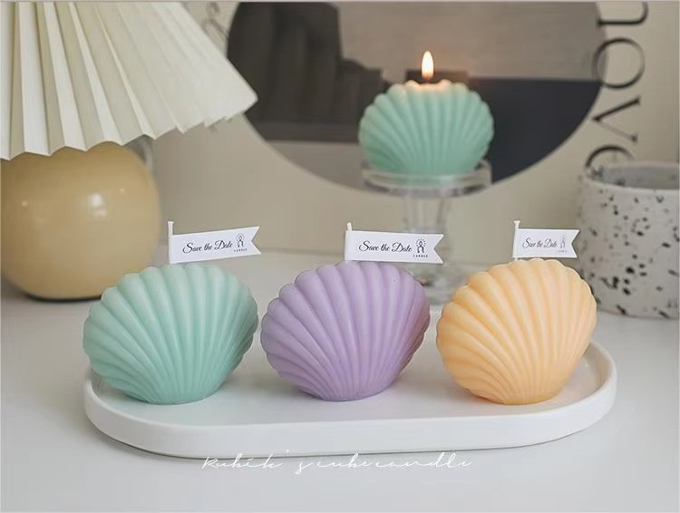 Свічка «Морська мушля» ручної роботи зеленого кольору Кам'янець-Подільський - фото 3