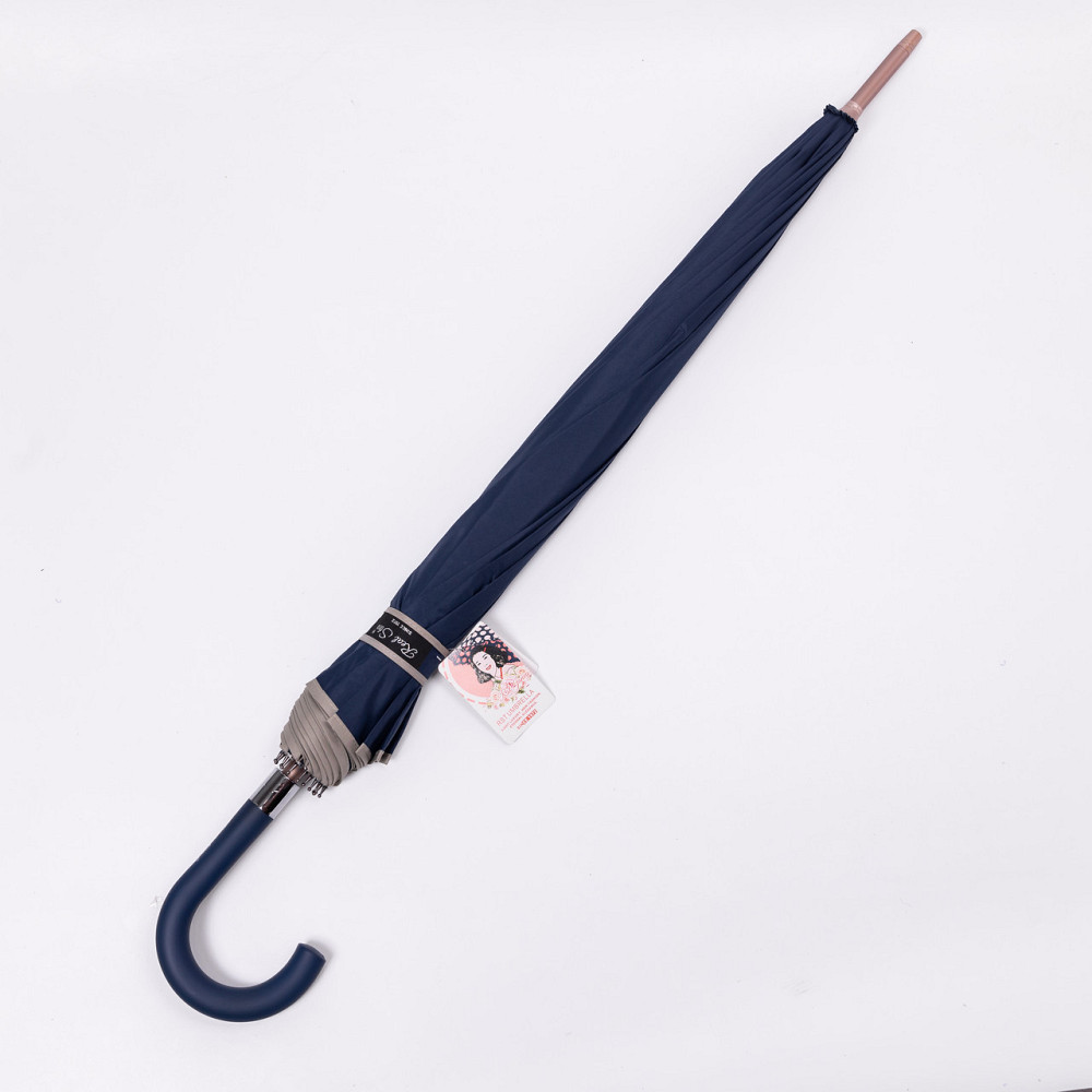 Полуавтоматичний зонт-трость з чохлом, 120 см, сірий Київ - фото 8