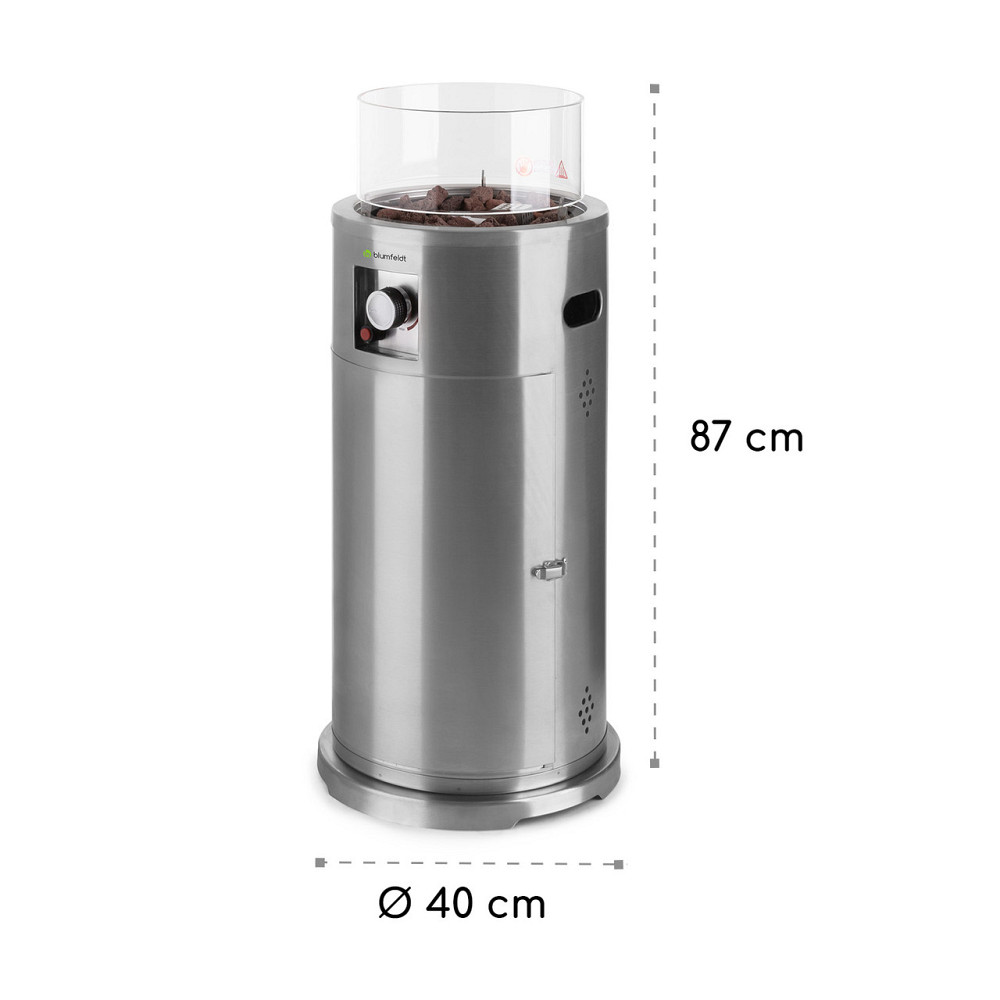 Нагрівач для патіо Lavastone 30 000 БТЕ / 8,8 кВт загартоване скло сталь сріблястий (Німеччина, читати Рівне - фото 8