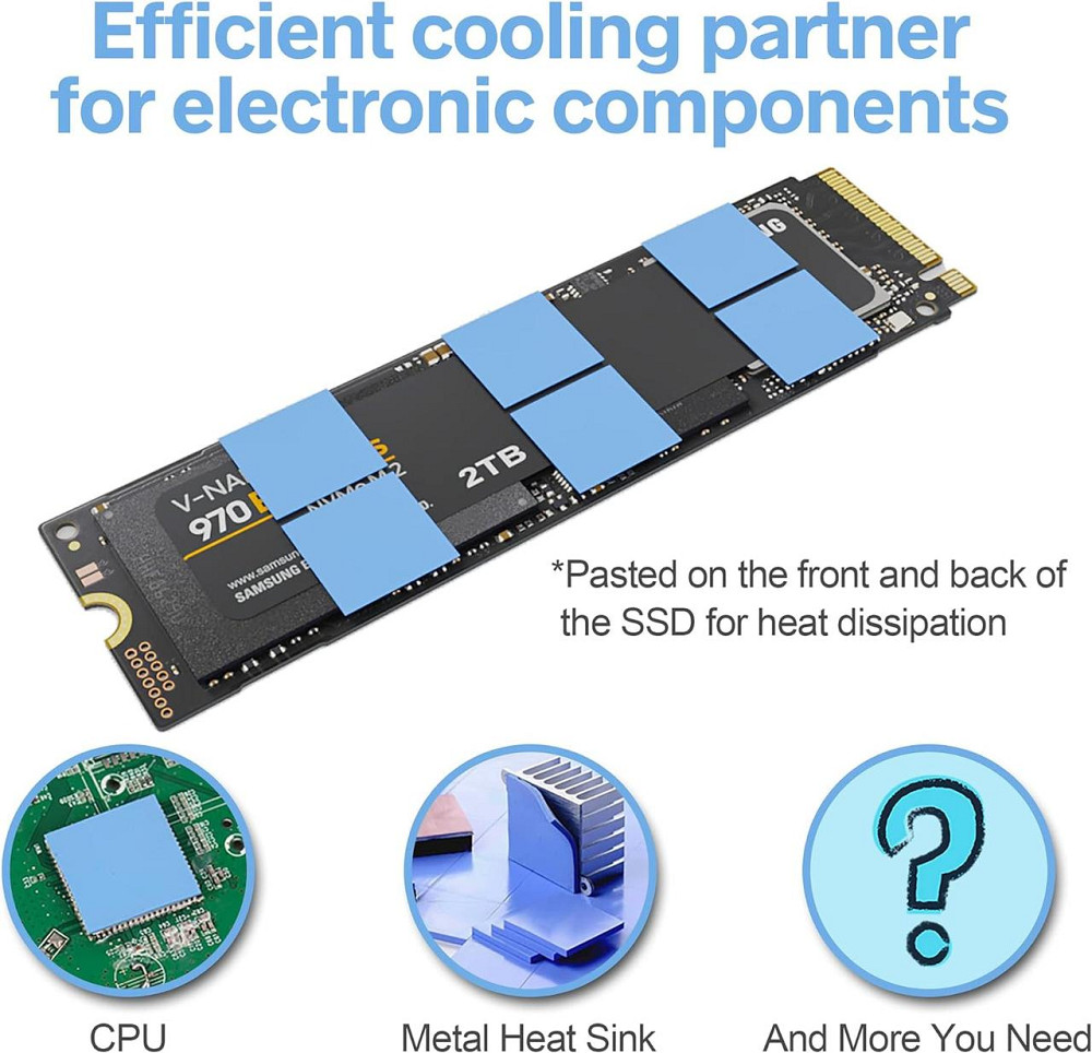Силіконова термопрокладка 15x15 мм, набір 10 шт Київ - фото 2